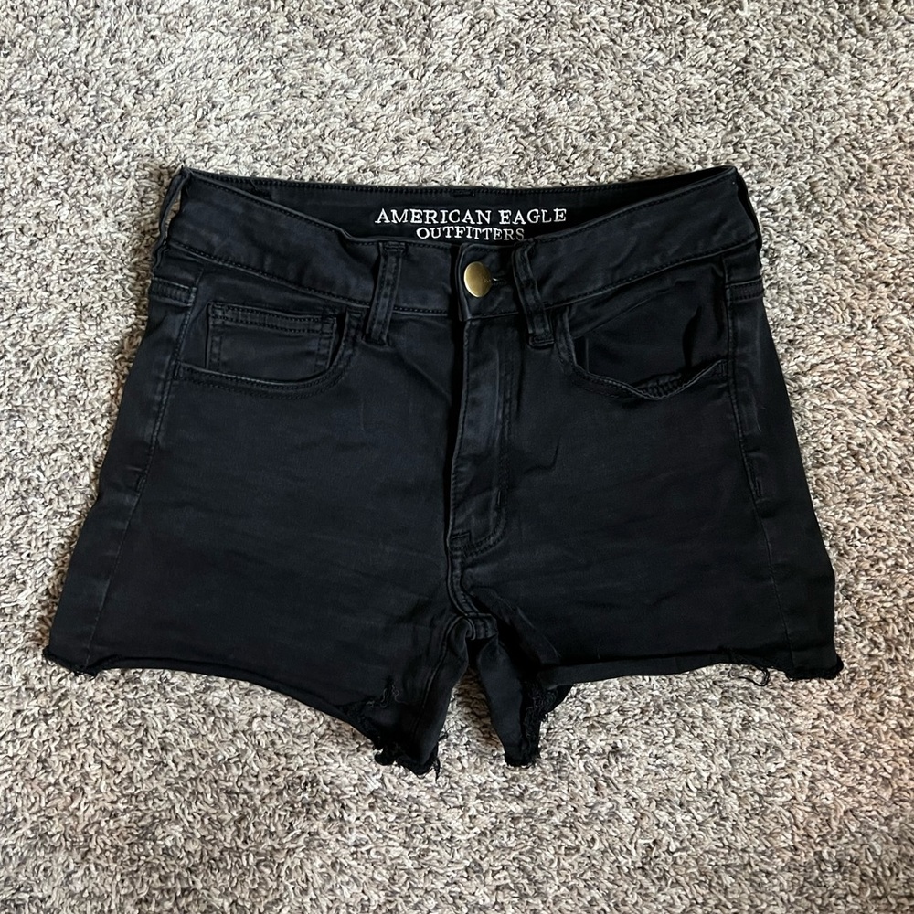 Black Denim Shorts